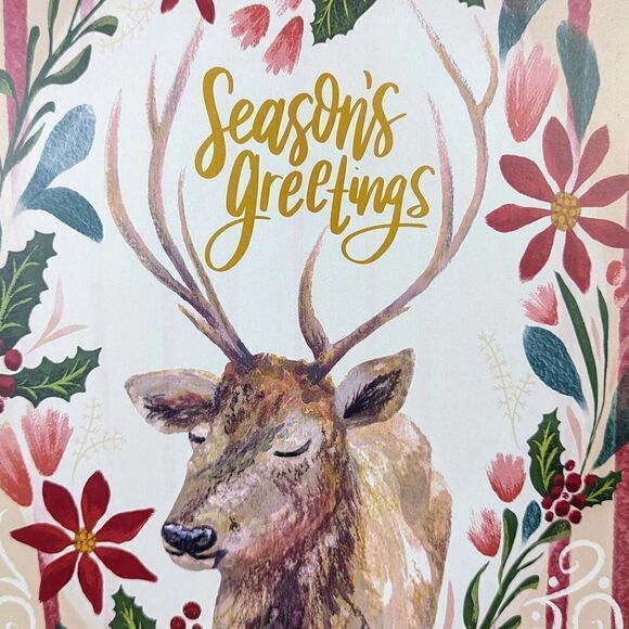 Seasons Greetings Wooden Wall Art Holiday Decor 10x15 - Picture 2 of 6